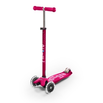 Micro Maxi Deluxe LED laste tõukeratas, roosa