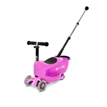 Micro Mini2go Deluxe Plus tõukeratas, roosa