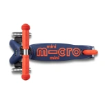 Micro Mini Deluxe LED kokkuvolditav tõukeratas, mereväesinine (navy blue)