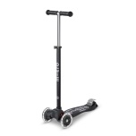Micro Maxi Deluxe ECO LED tõukeratas, must/hall