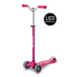 Micro Maxi Deluxe Pro LED tõukeratas, roosa