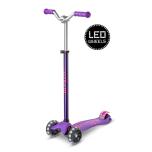 Micro Maxi Deluxe Pro LED tõukeratas, lilla