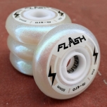 Micro Flash LED tuledega valged rulluisurattad (4tk-76mm)